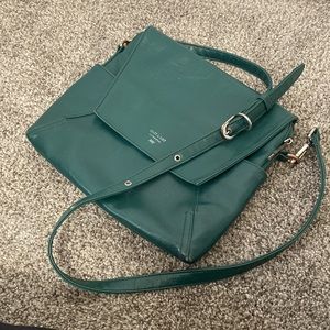 Matt & Nat Forest Green Minka Vegan Leather Crossbody Messenger Style Bag